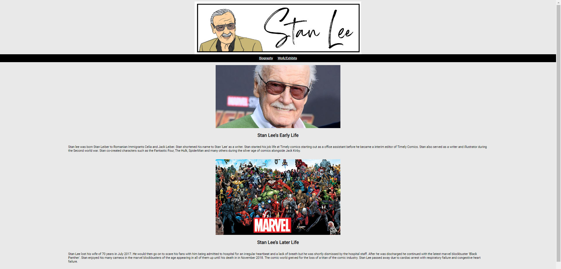 Stan Lee Website pic